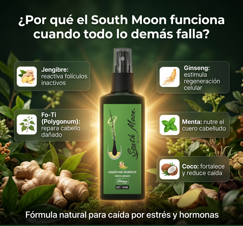 SOUTH MOON™ | Sérum de ginseng y jengibre para ganar densidad y fortalecer el cabello