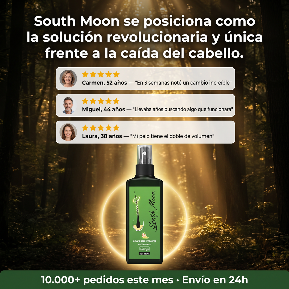 SOUTH MOON™ | Sérum de ginseng y jengibre para ganar densidad y fortalecer el cabello