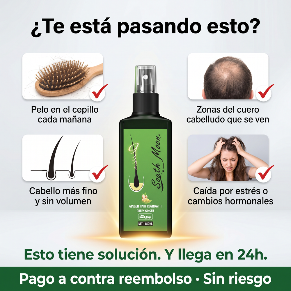 SOUTH MOON™ | Sérum de ginseng y jengibre para ganar densidad y fortalecer el cabello